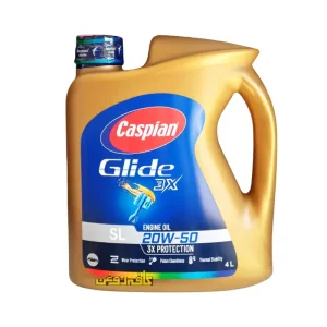 روغن موتور خودرو بنزینی کاسپین مدل SL 20W-50 حجم 4 لیتر