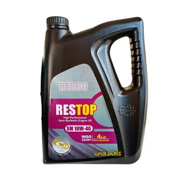 روغن موتور ایرانول رسکو مدل 10W40 SM حجم 4 لیتر